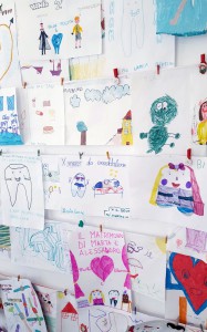 I disegni dei bambini presso lo studio dentistico Polispecialistico Meroni